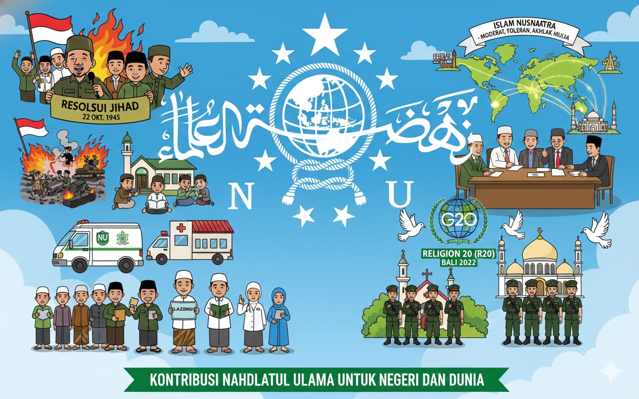 KONTRIBUSI NAHDLATUL ULAMA  UNTUK NEGERI DAN DUNIA